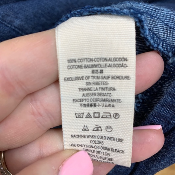 Free People Karmen Denim Tie Belt Mini Dress Sz XS - Picture 9 of 12